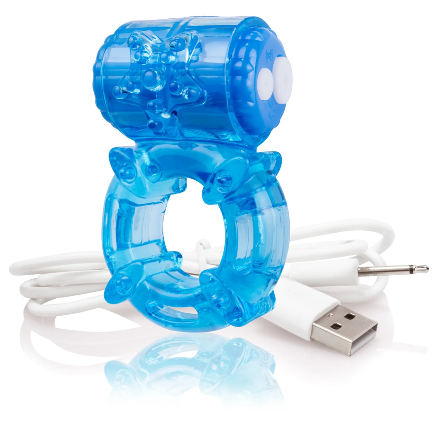 Screaming O Charged Big O rechargeable cock ring in blue, product photo