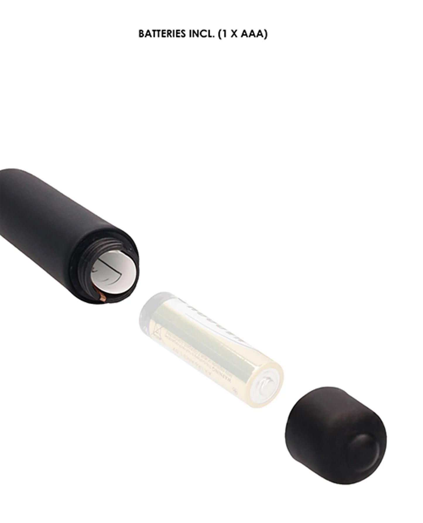 Ouch! Silicone Vibrating Urethral Sounding Plug in black, extra long, product photo
