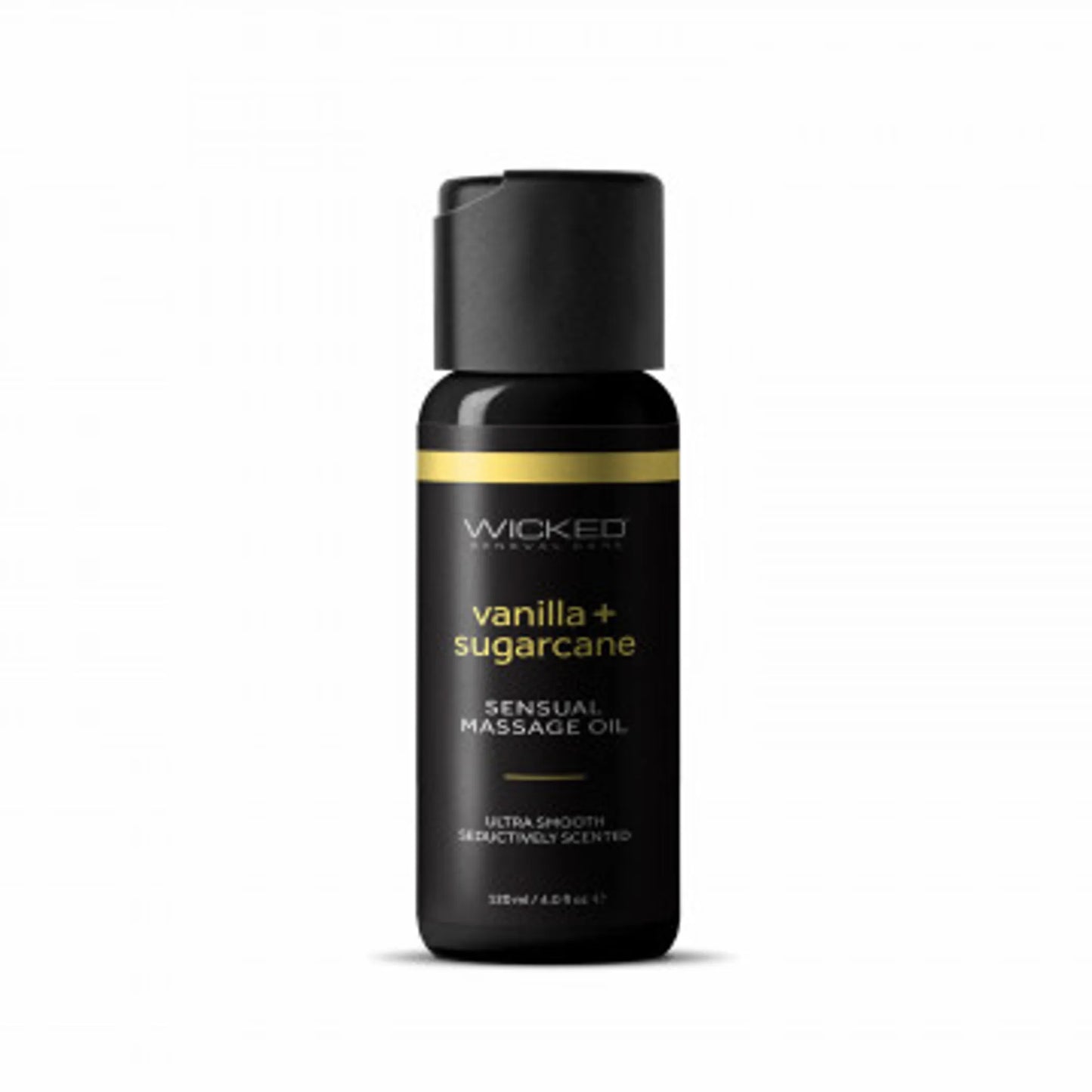 Wicked Vanilla and Sugarcane sensual massage oil, 4 oz bottle, product photo