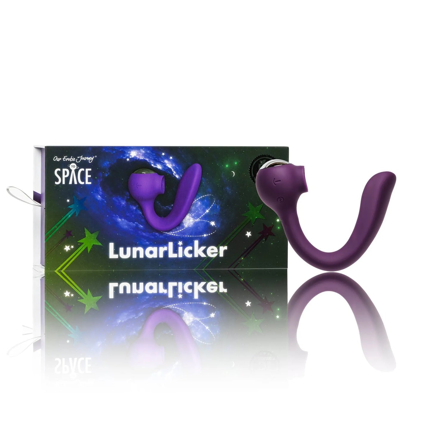 Lunar Licker Bendable Clitoral & G-Spot Vibrator by Our Erotic Journey, close-up detail view