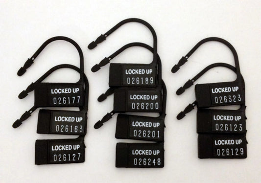 CHASTITY 10 PACK ONE TIME USE PLASTIC LOCKS