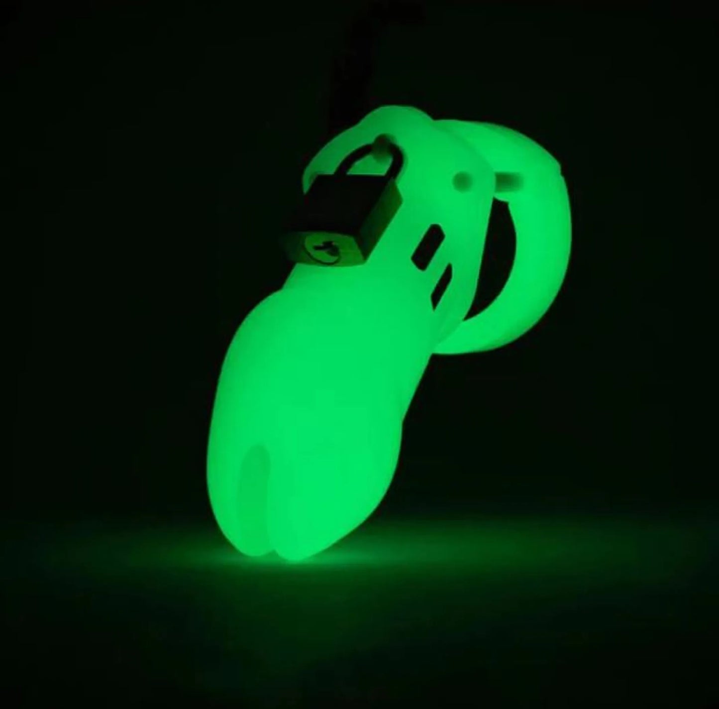 CB-6000 Glow-in-the-Dark Chastity Cage Kit with 3.25 in cage, product photo