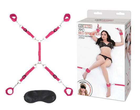 Lux Fetish 7-Piece Bed Spreader in hot pink, product photo