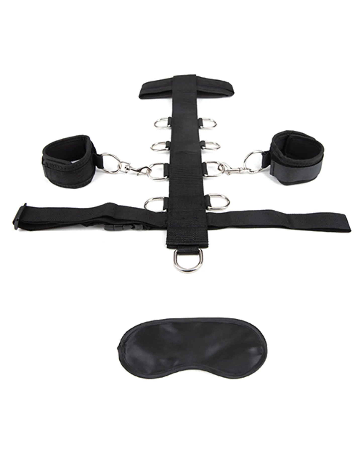 Lux Fetish adjustable neck and wrist restraint set, product photo