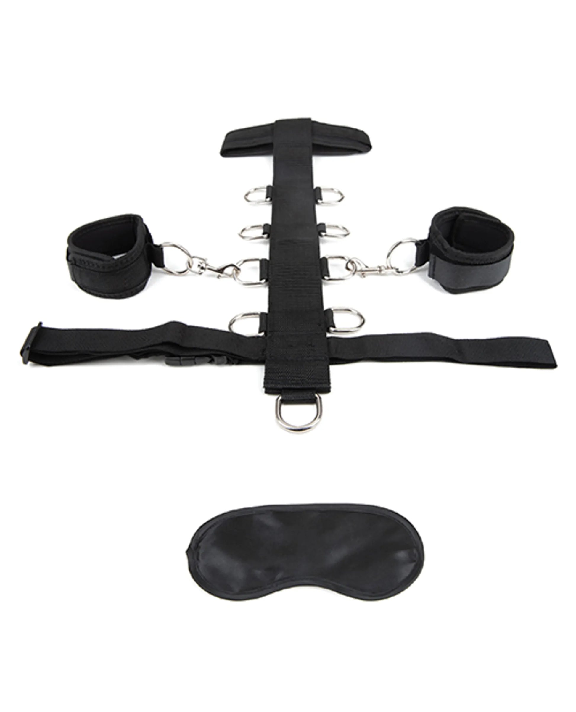 Lux Fetish adjustable neck and wrist restraint set, product photo