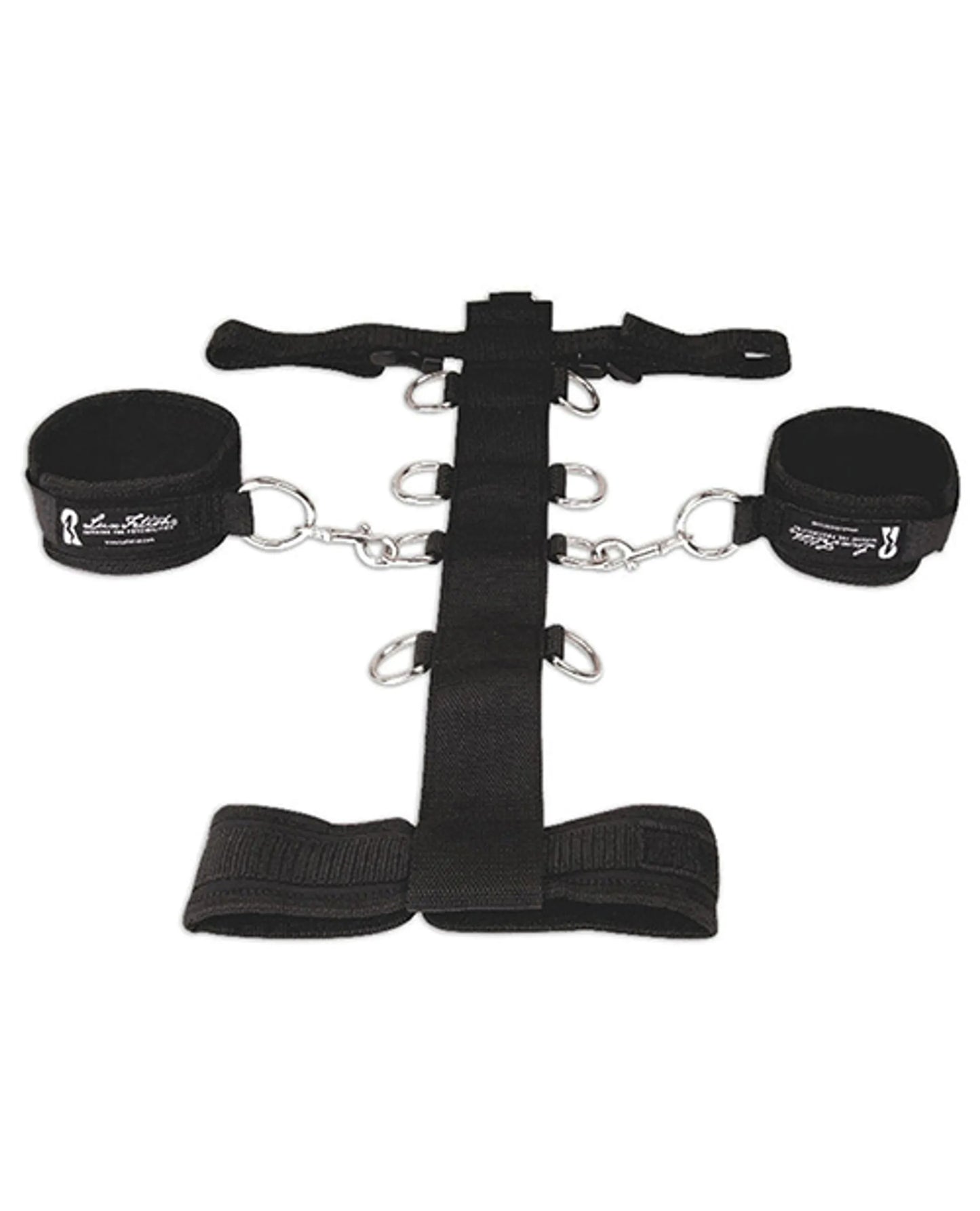 Lux Fetish adjustable neck and wrist restraint set, product photo