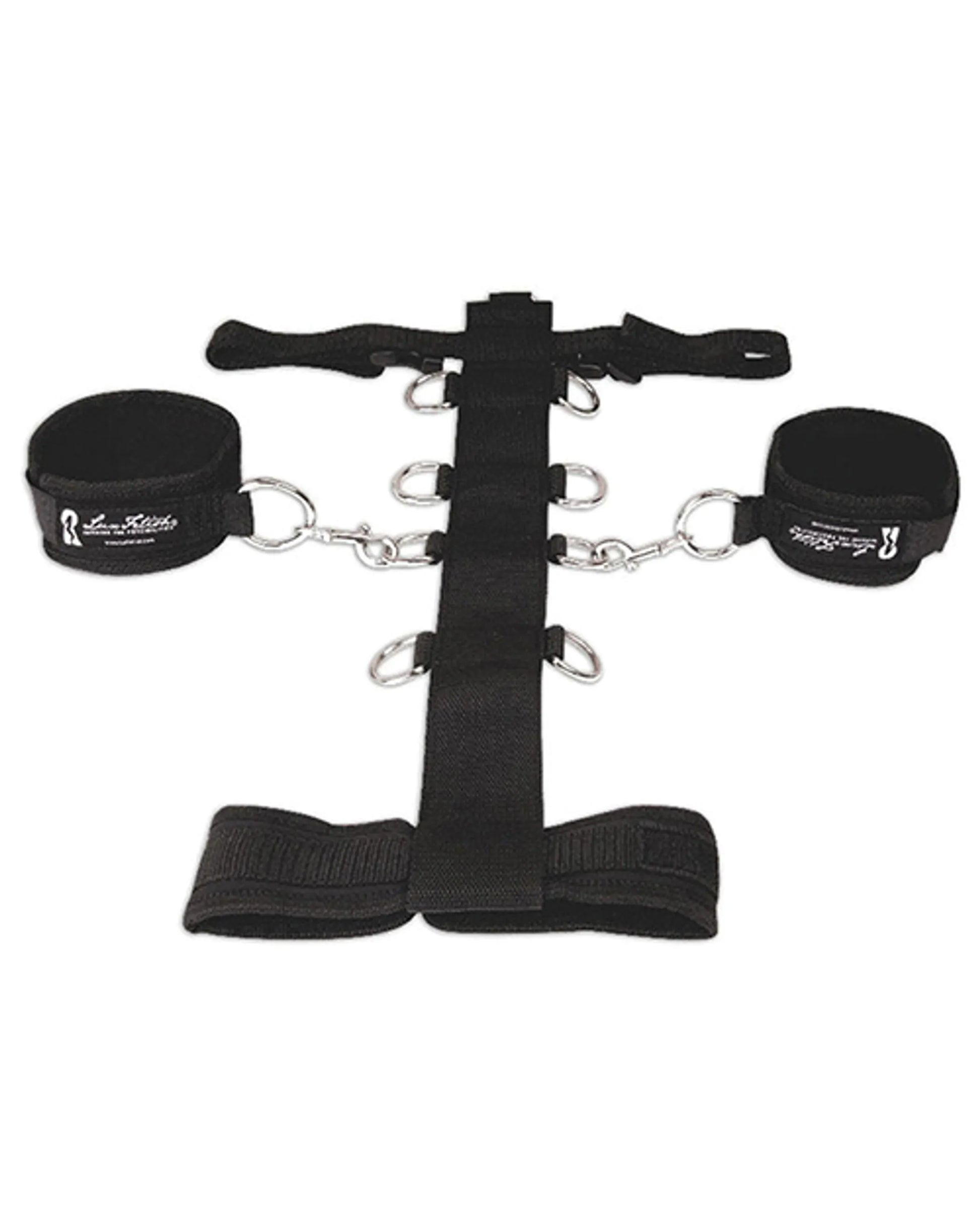 Lux Fetish adjustable neck and wrist restraint set, product photo