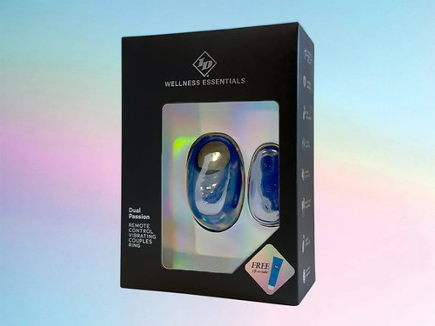 Dual Passion Couples Remote Control Vibrating Ring by ID Lube, close-up detail view