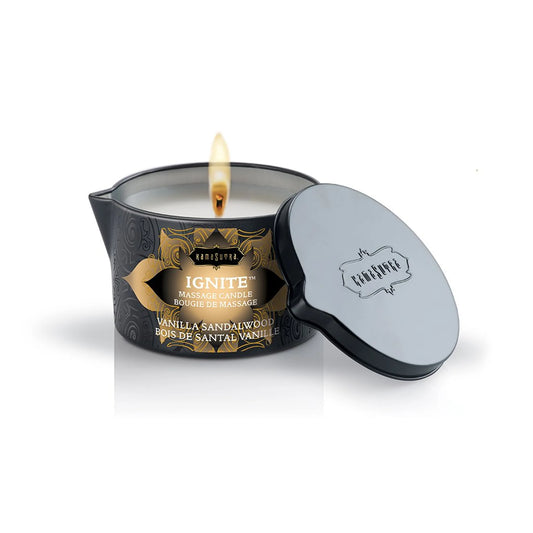 Kama Sutra Vanilla Sandalwood Massage Candle, product photo