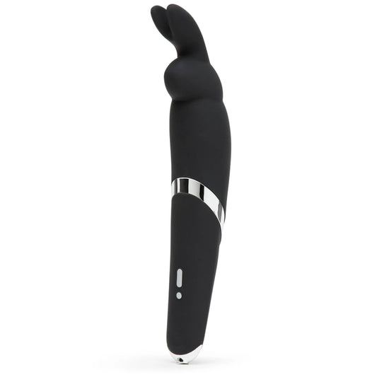 Happy Rabbit Rechargeable Wand Vibrator in black by Lovehoney, product photo