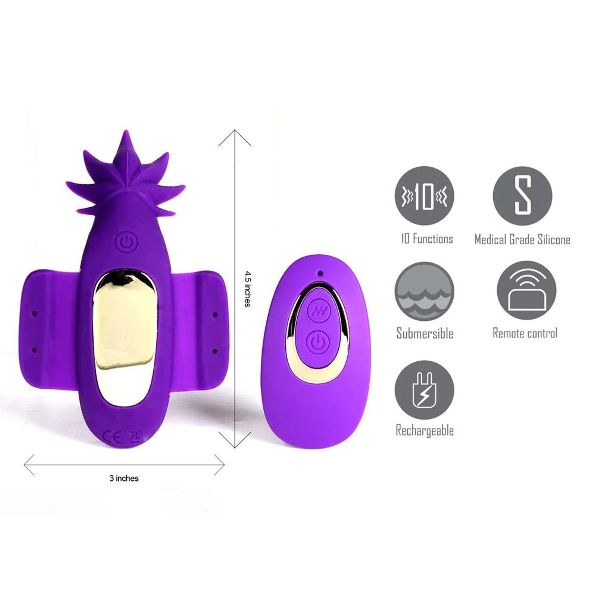 Maia Toys Sativa remote control panty teaser vibrator in purple, product photo