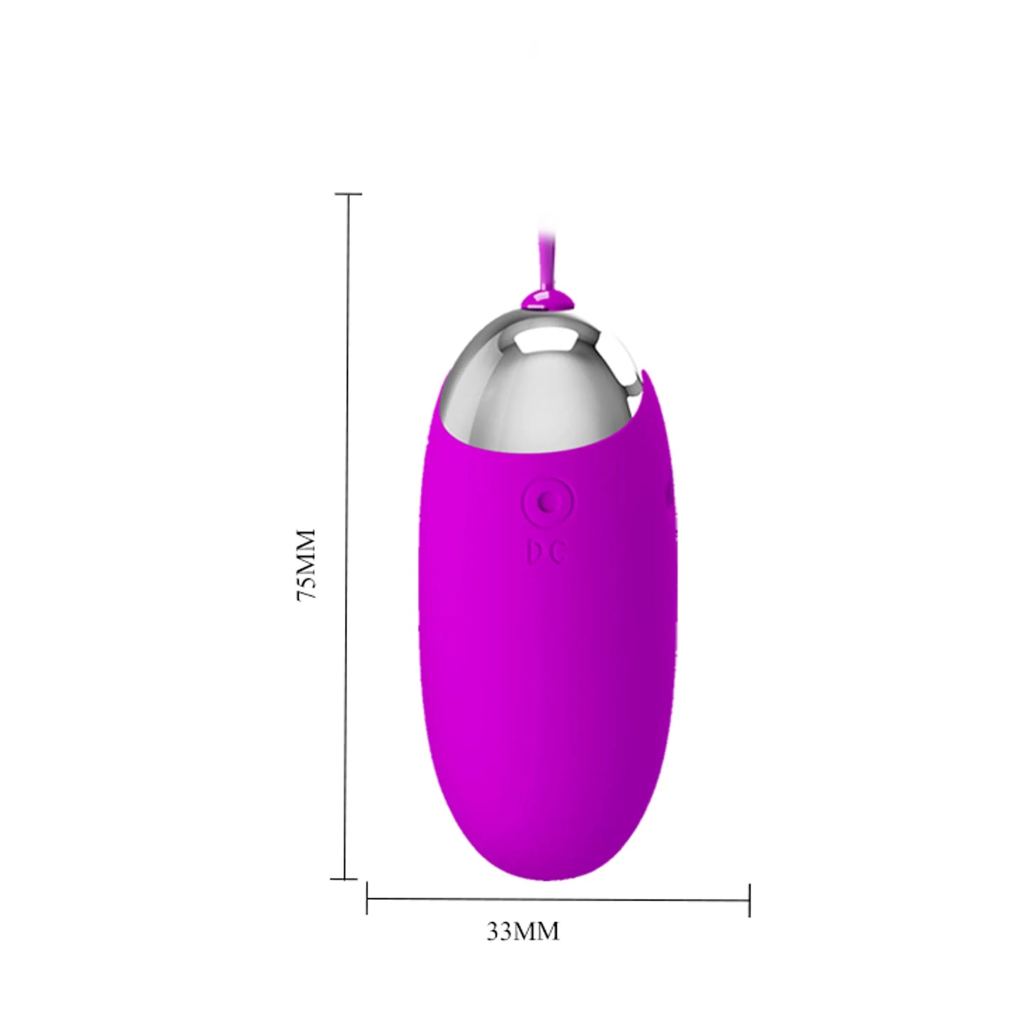 Pretty Love Joanna bullet vibrator in purple with remote control, product photo