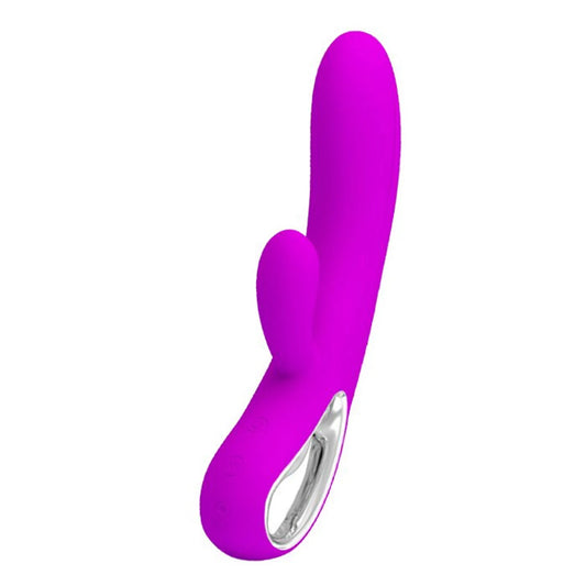 Pretty Love Elmer silicone rabbit vibrator in purple, product photo