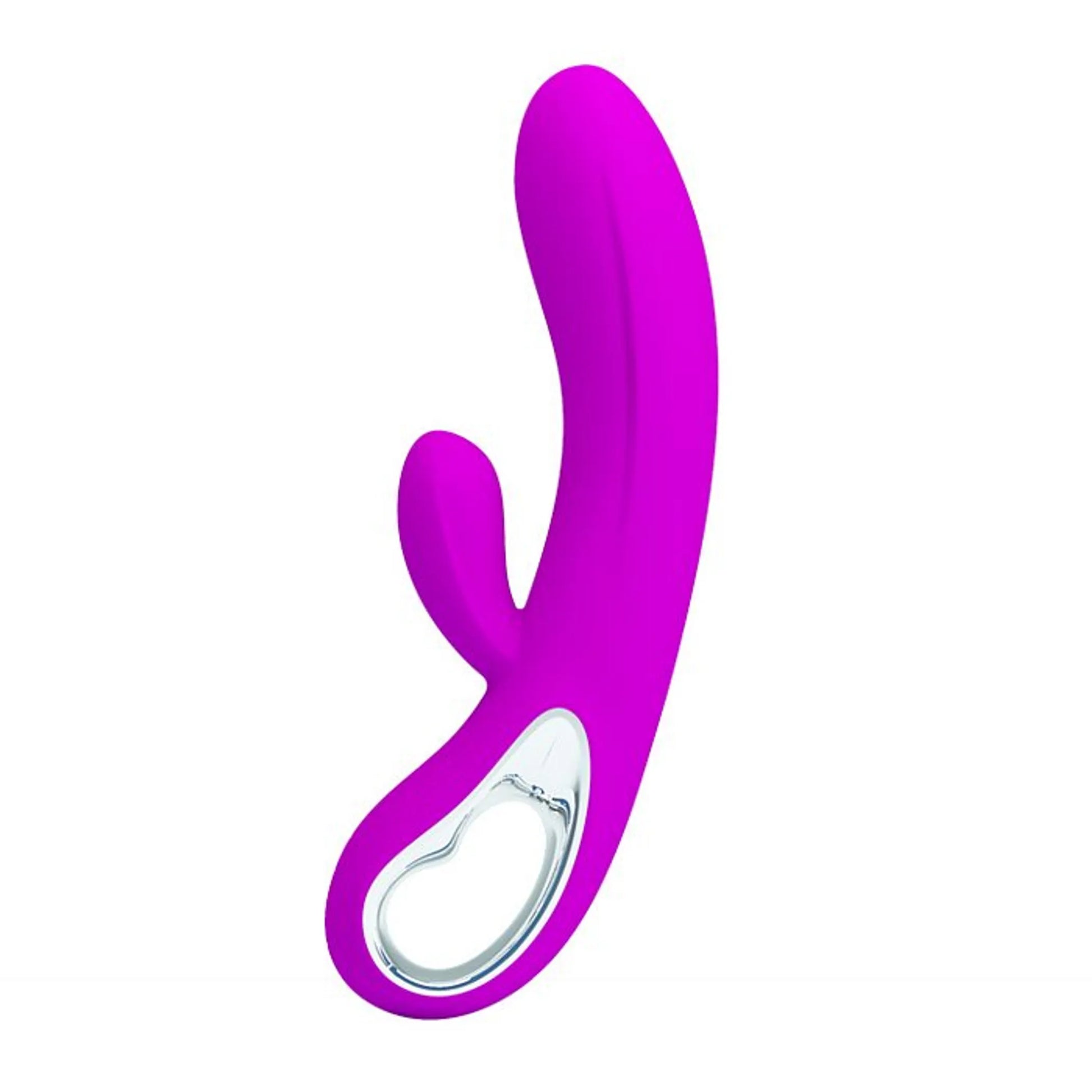 Pretty Love Elmer silicone rabbit vibrator in purple, product photo