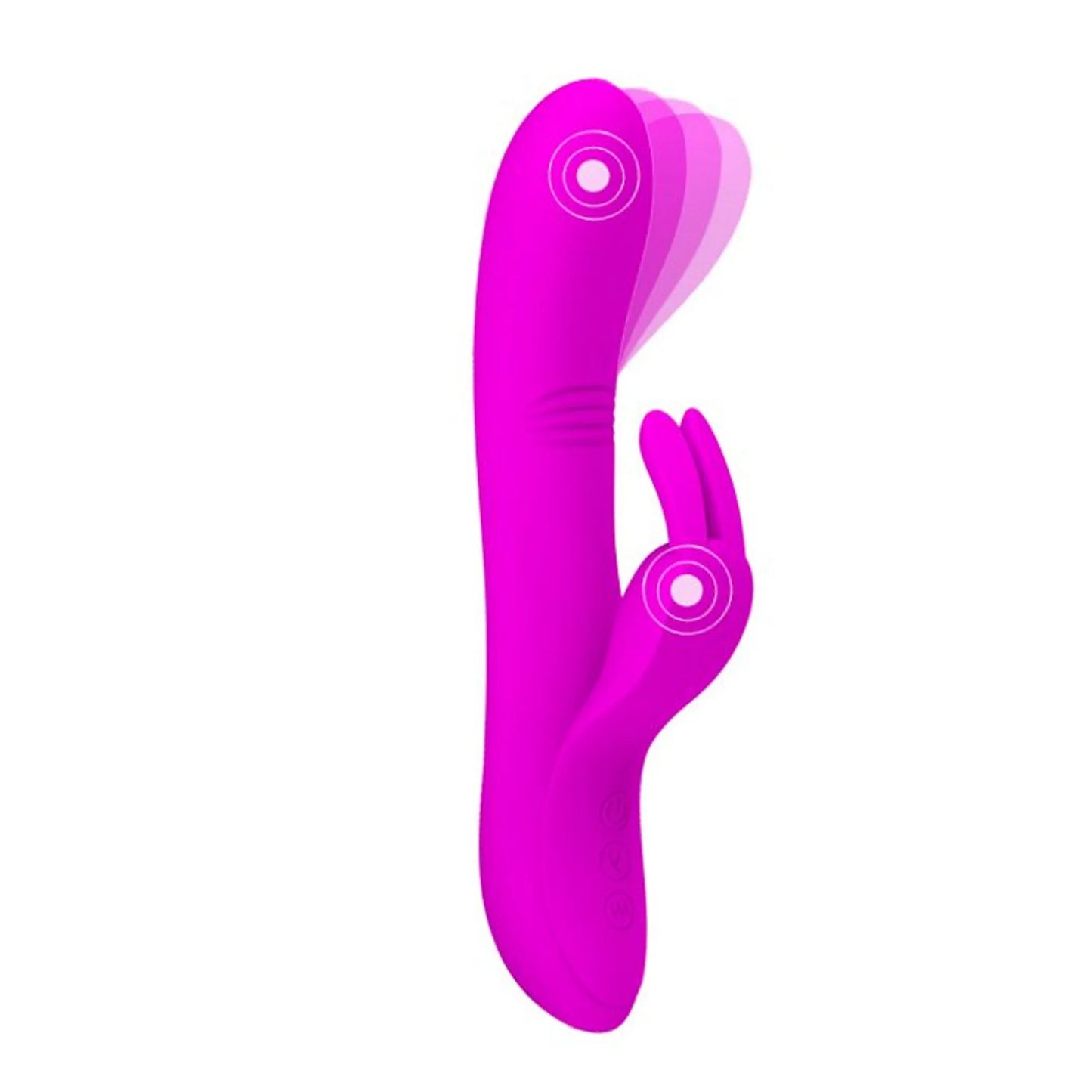 Pretty Love Dylan Rabbit Vibrator in silicone, additional angle view