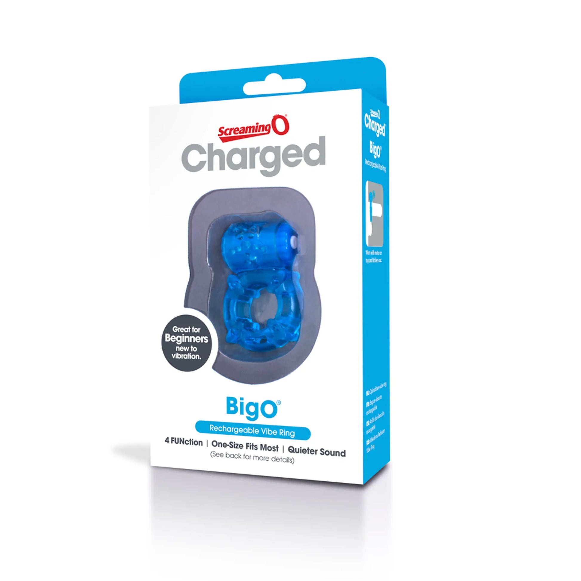Screaming O Charged Big O rechargeable cock ring in blue, product photo