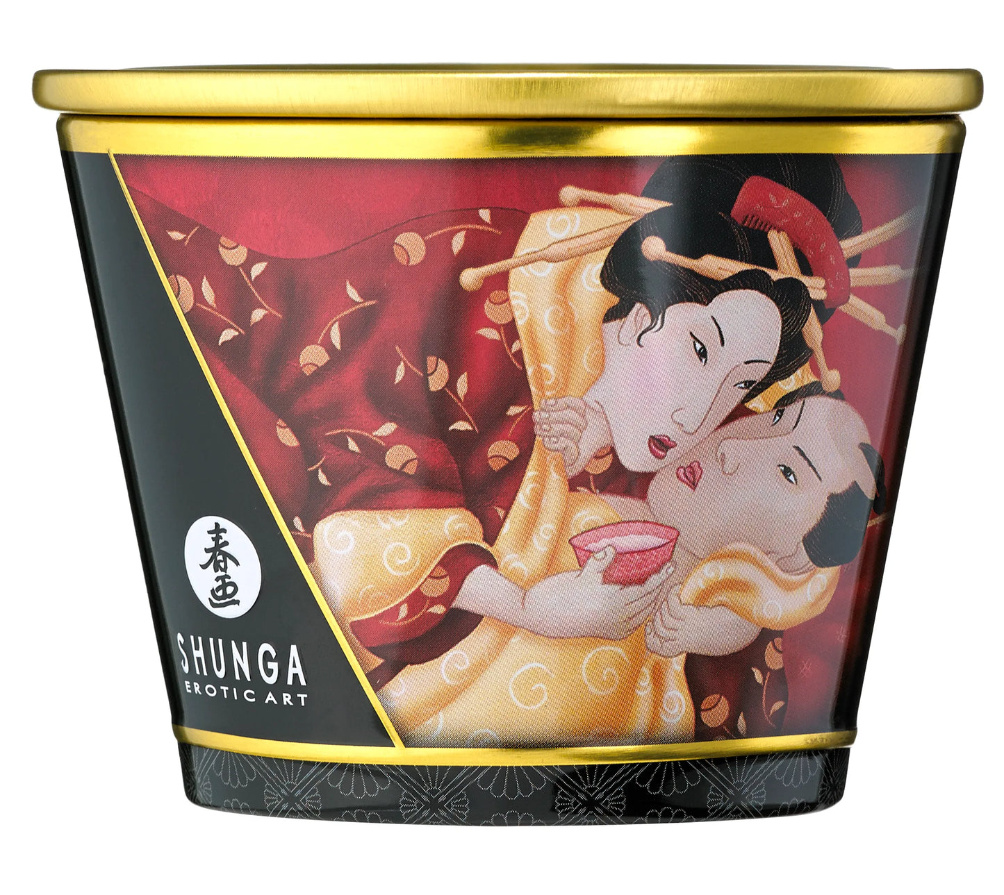 Shunga Romance Massage Candle, Sparkling Strawberry Wine scent, 5.7 oz, product photo