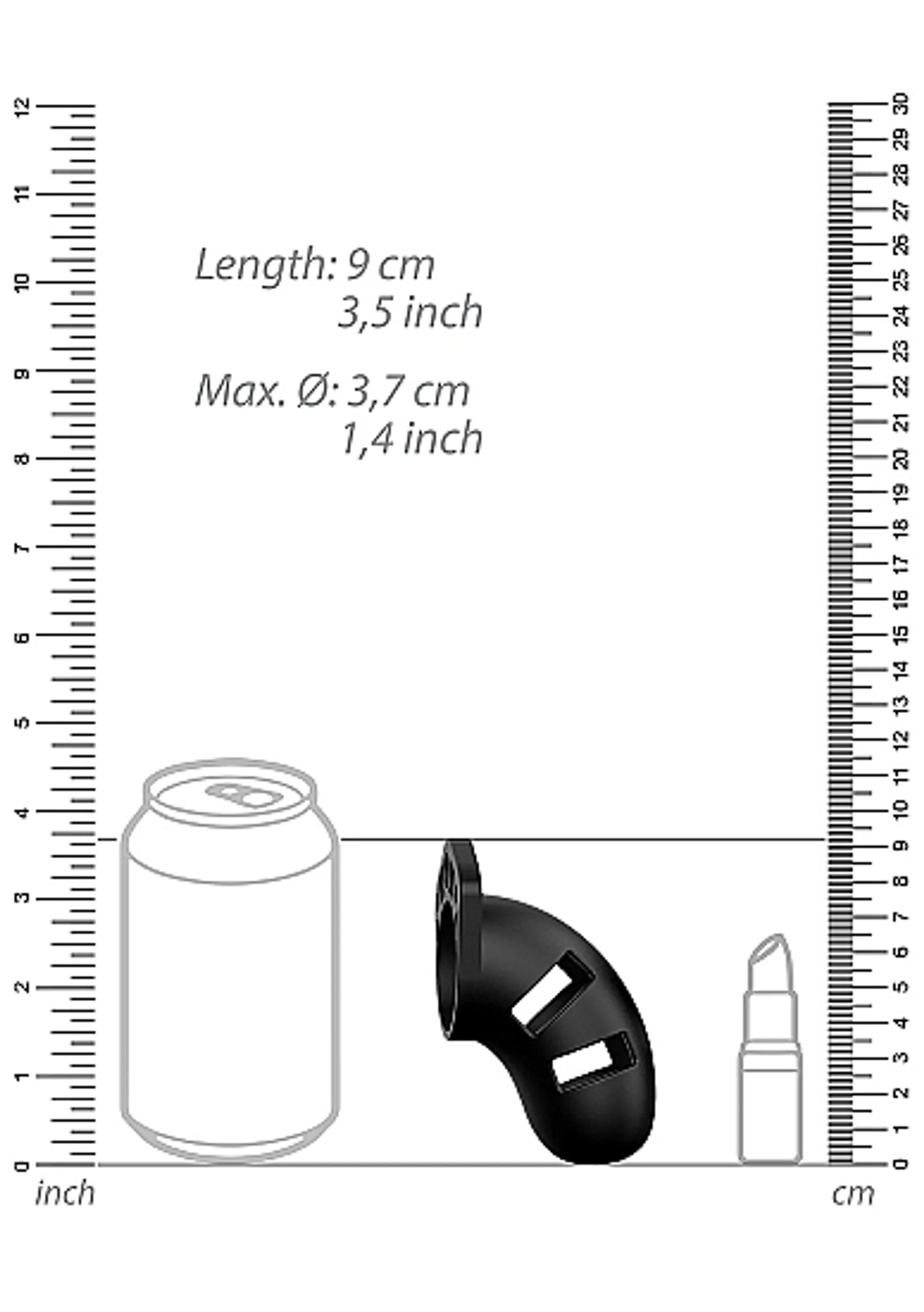 MANCAGE MODEL 20 CHASTITY 3.5 IN SILICONE COCK CAGE