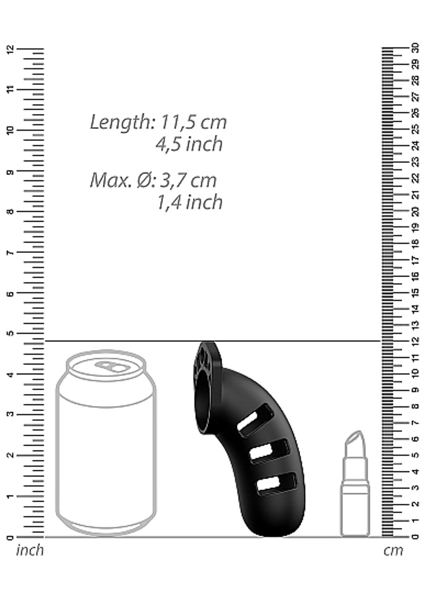 MANCAGE MODEL 21 CHASTITY 4.5 IN SILICONE COCK CAGE