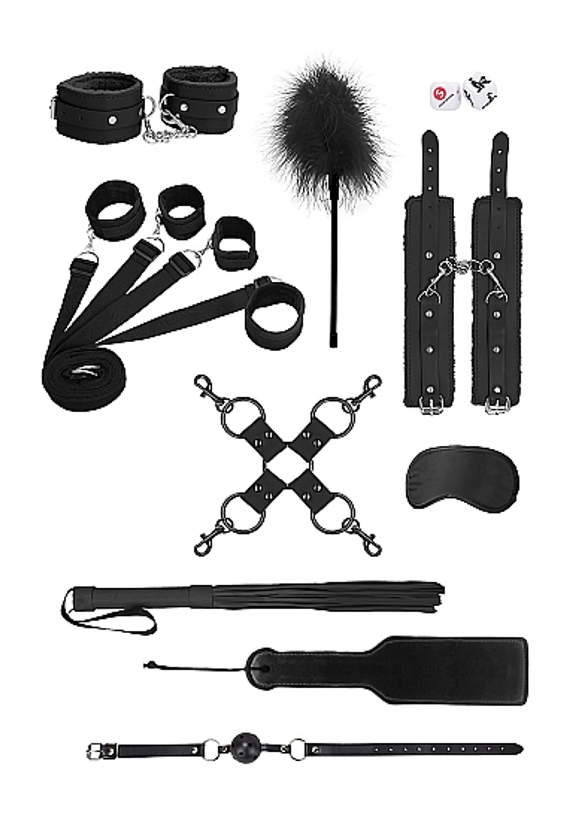 Ouch! Supreme Bed Bindings Restraint Kit in black by Shots America, product photo