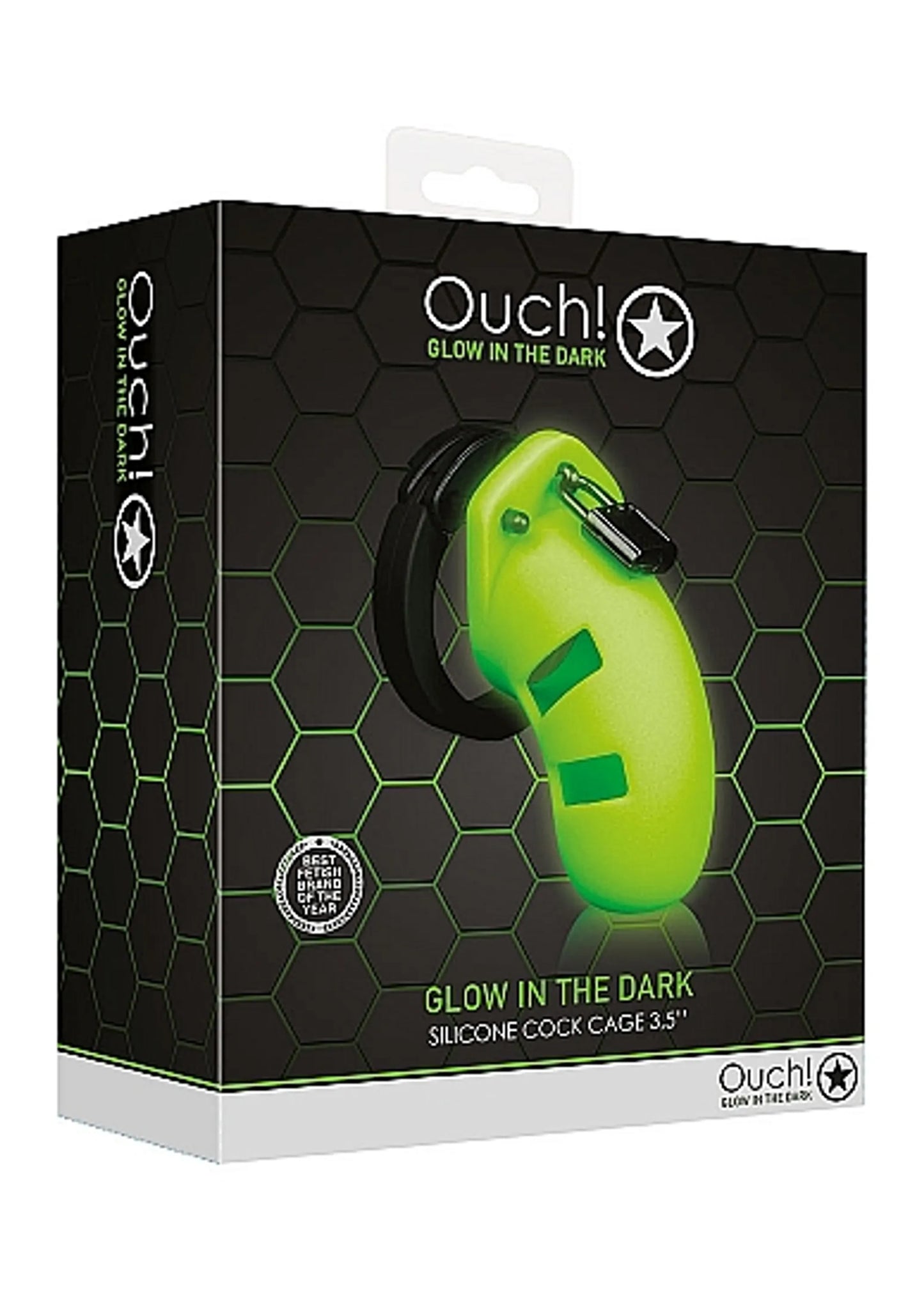GLOW MODEL 20 COCK CAGE 3.5 IN GLOW IN THE DARK