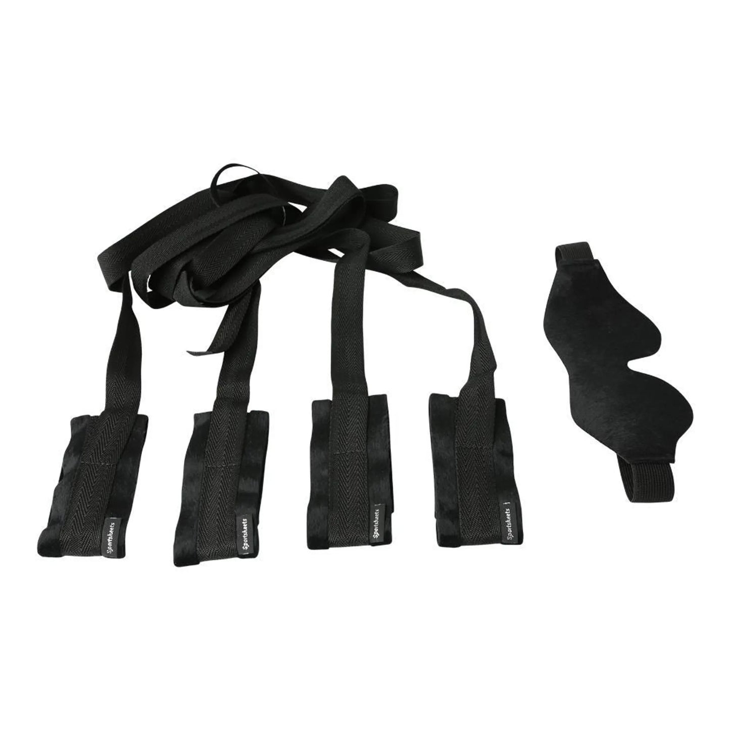 Sportsheets Beginners Bondage Fantasy Kit with restraints and blindfold, product photo