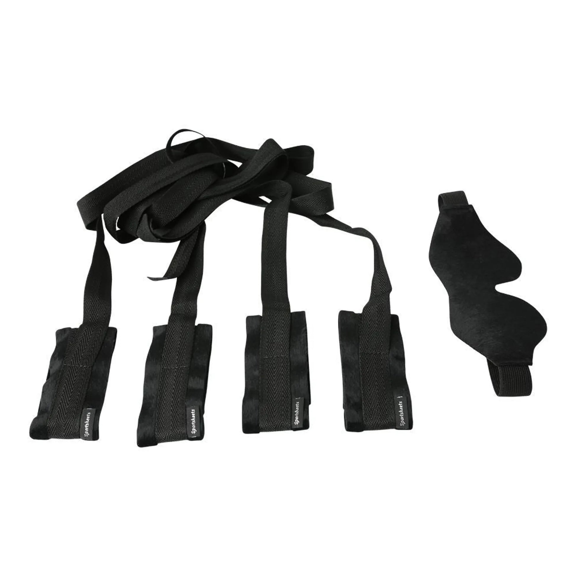 Sportsheets Beginners Bondage Fantasy Kit with restraints and blindfold, product photo