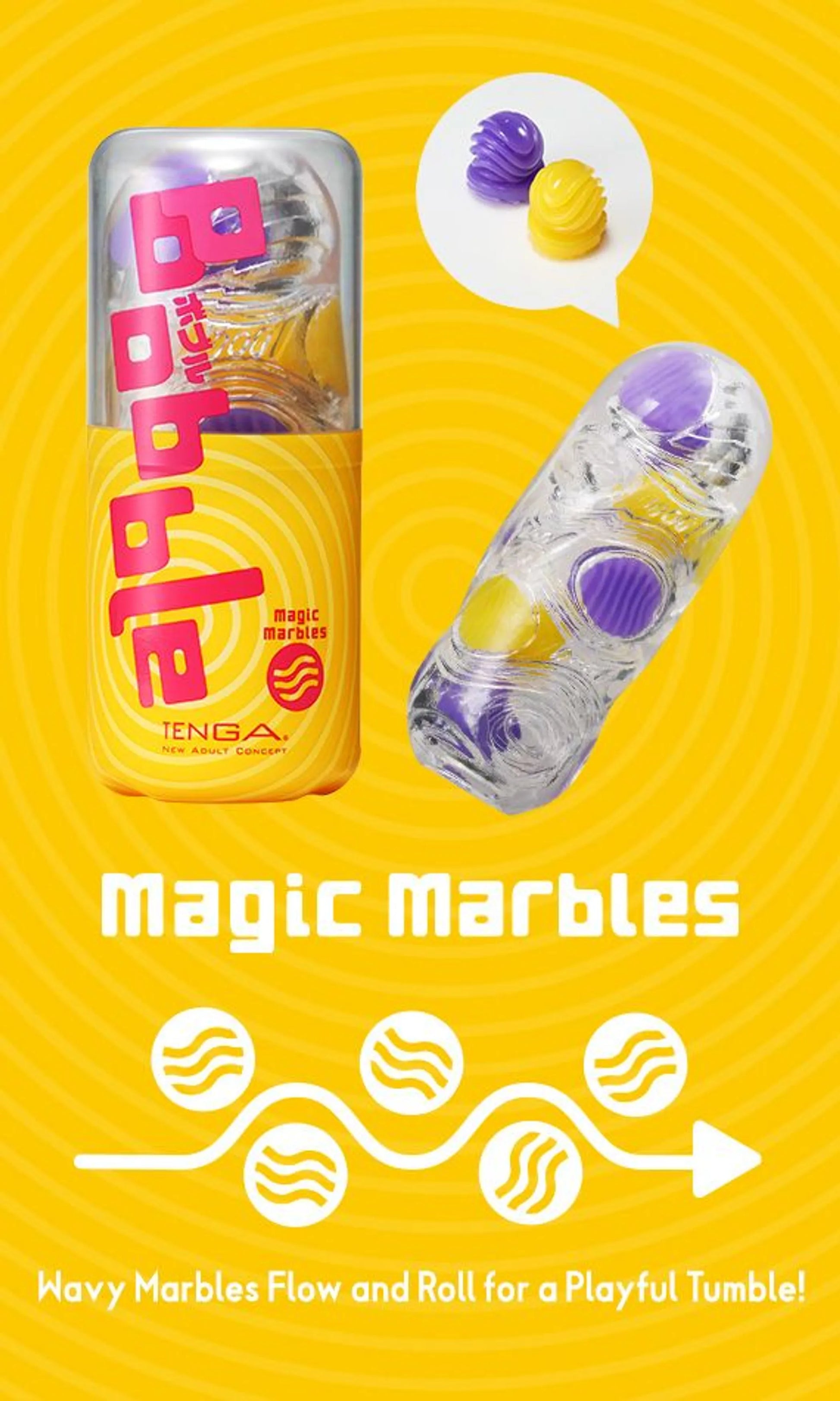Tenga Bobble Magic Marbles masturbator, close-up detail view