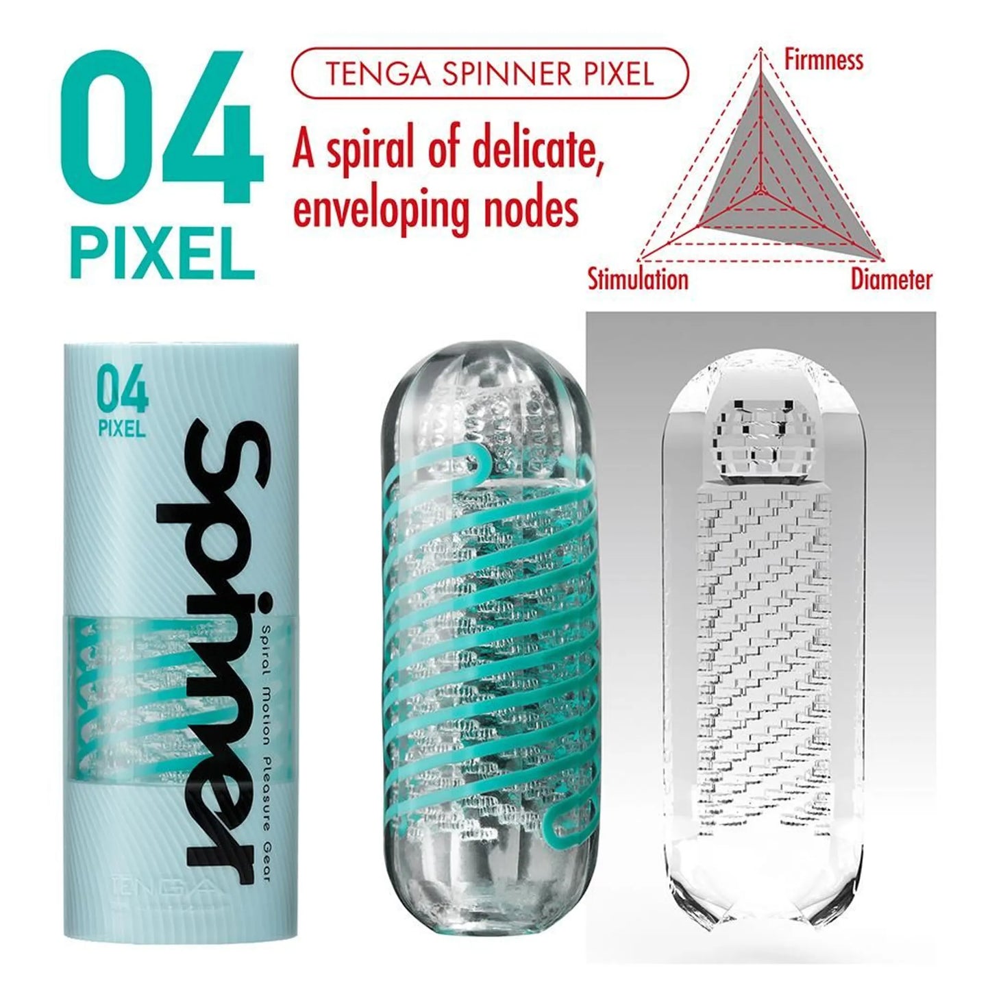 Tenga Spinner Pixel male masturbator, product photo