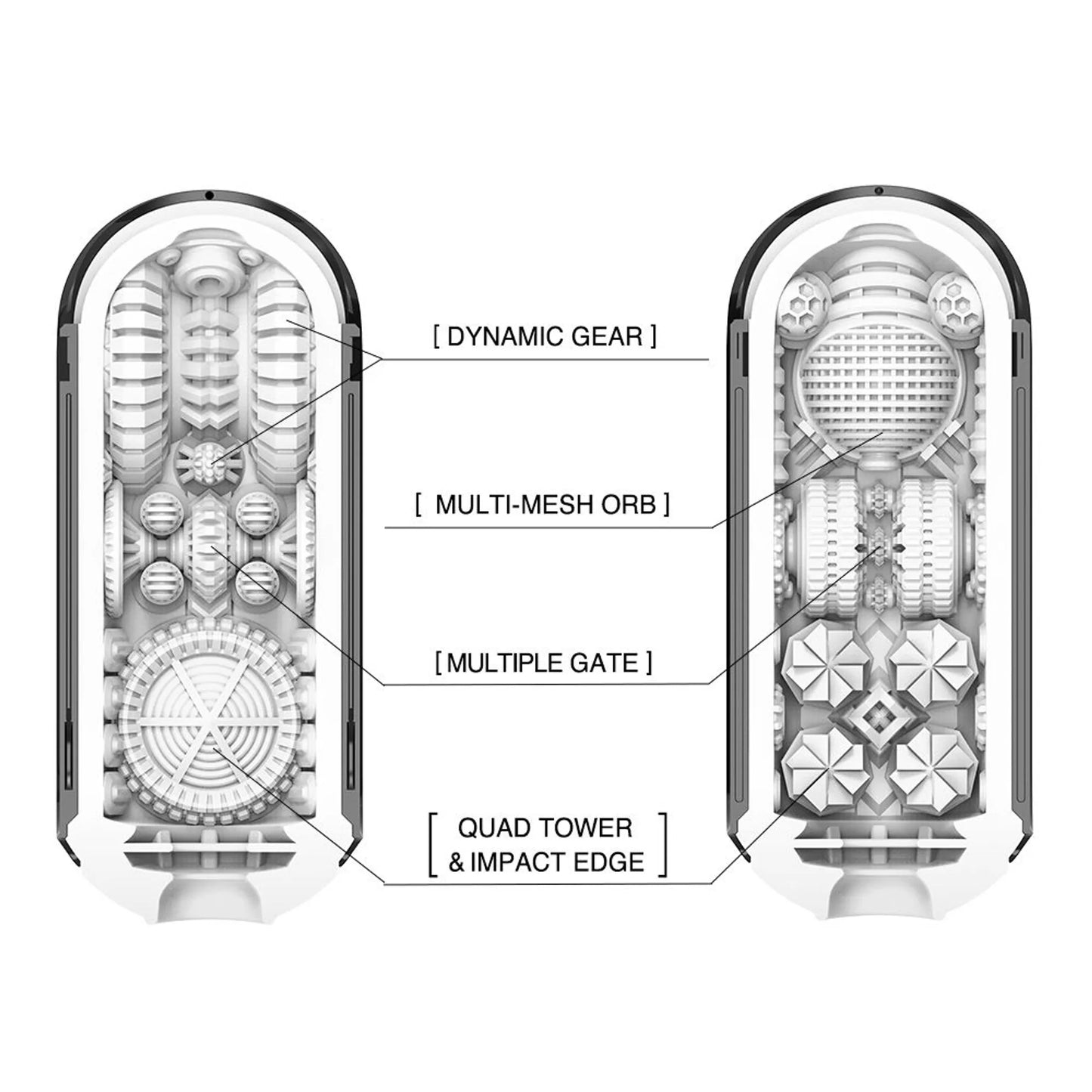 Tenga Flip Zero Gravity male masturbator in black, product photo
