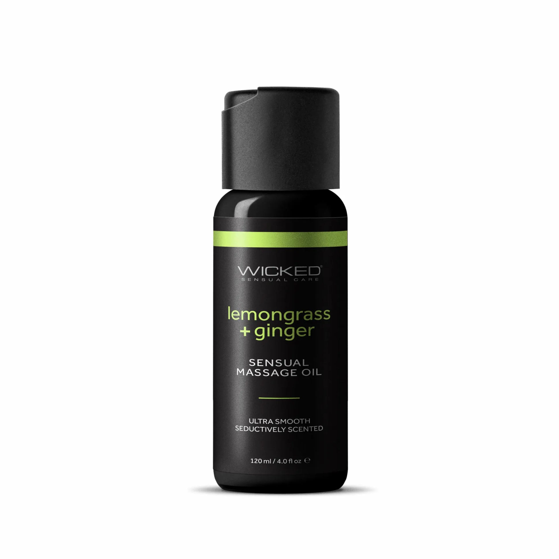 Wicked Lemongrass & Ginger Sensual Massage Oil 4oz, alternate angle