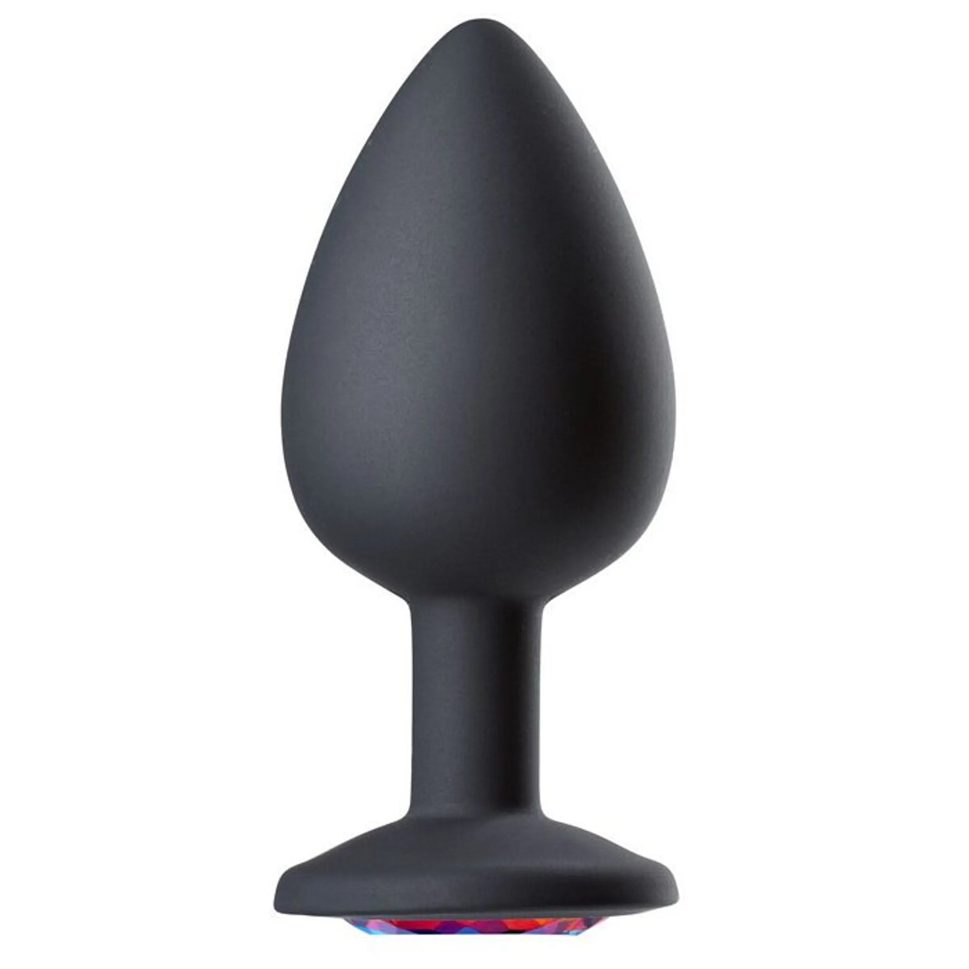 Cloud 9 Gems Black Silicone Anal Plug, large, product photo