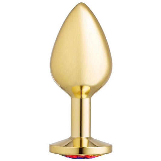 Cloud 9 Gems Gold Anal Plug, medium, product photo