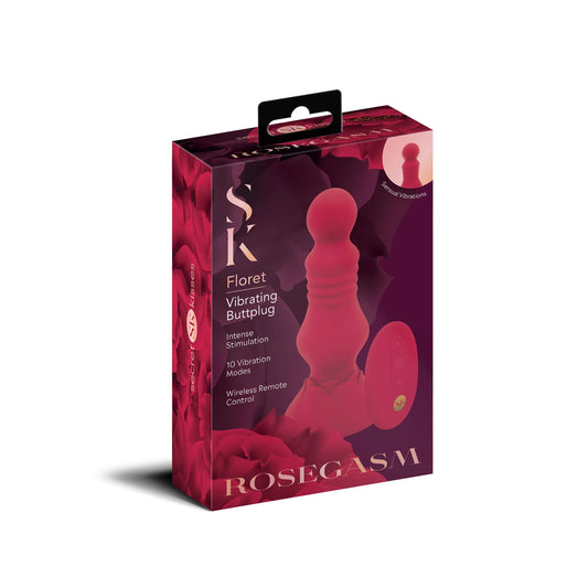 Rosegasm Vibrating Floret Butt Plug by X-Gen Products, product photo