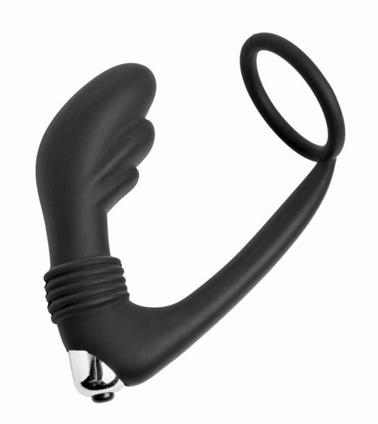 Master Series Prostatic Play Nova Prostate Massager and Cock Ring, product photo