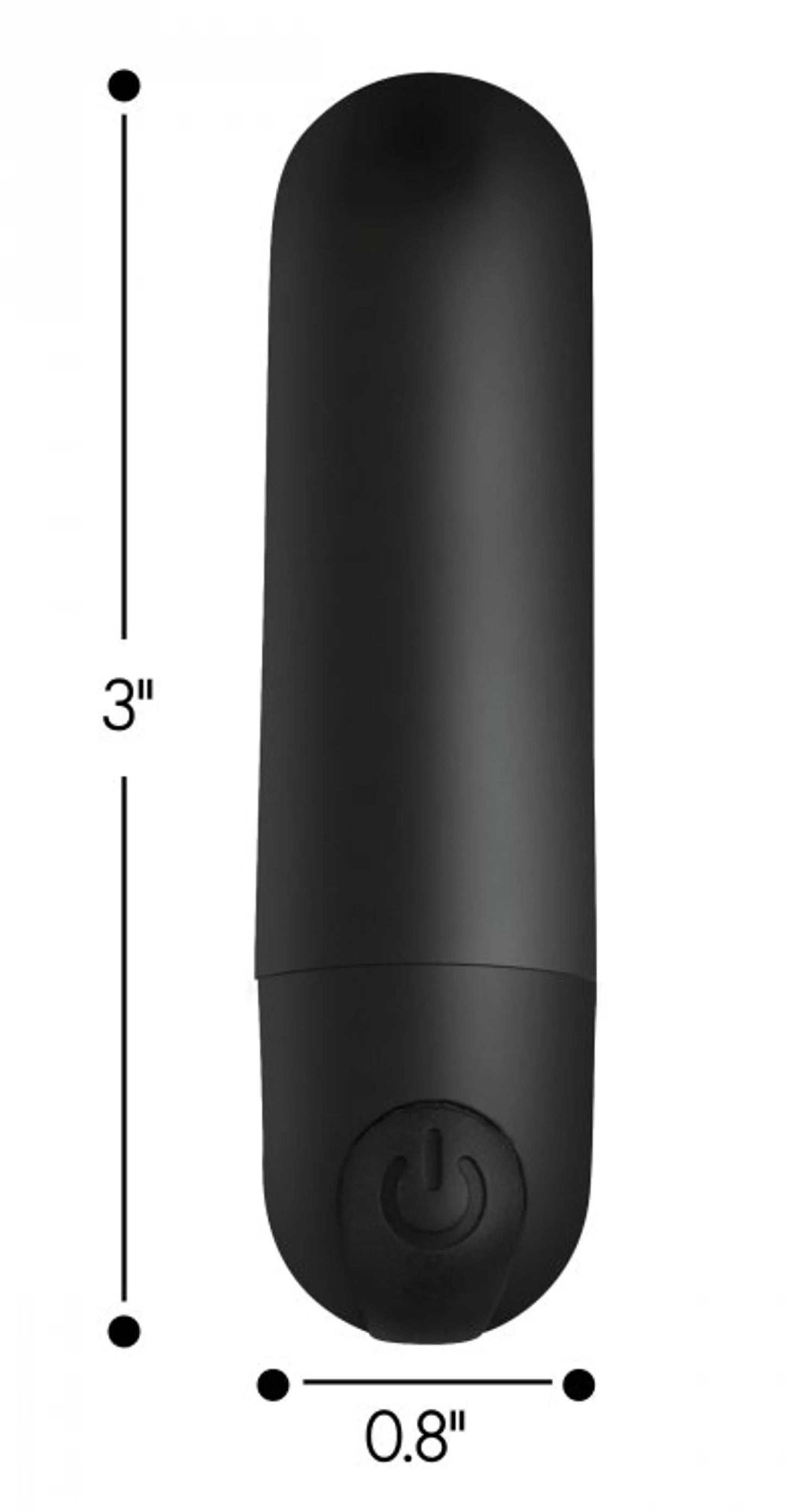 XR Brands Bang! vibrating bullet in black with remote control, product photo