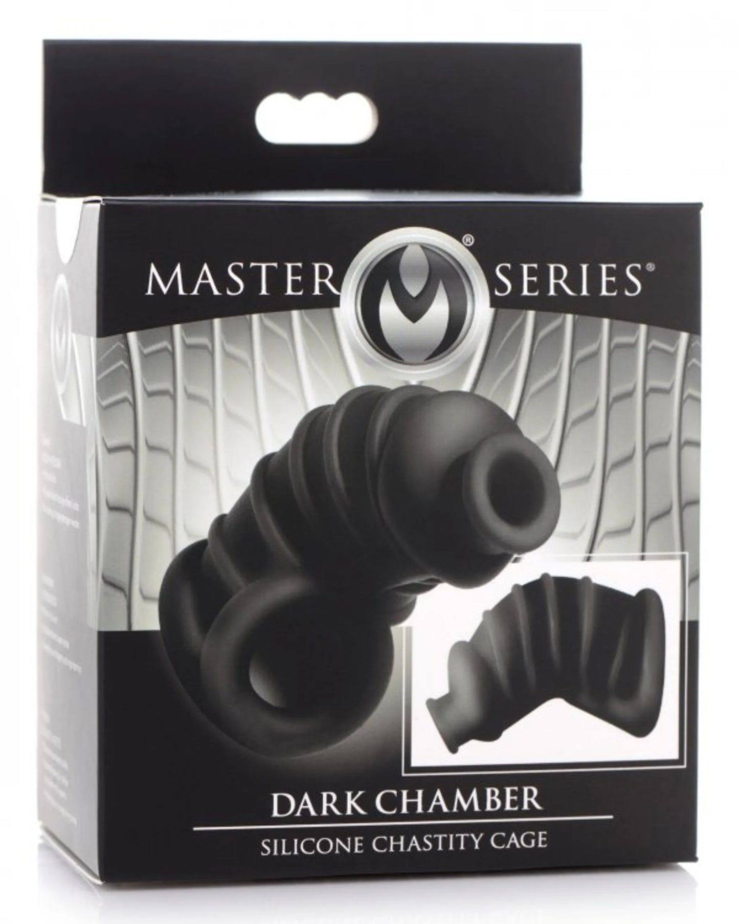 MASTER SERIES DARK CHAMBER SILICONE CHASTITY CAGE