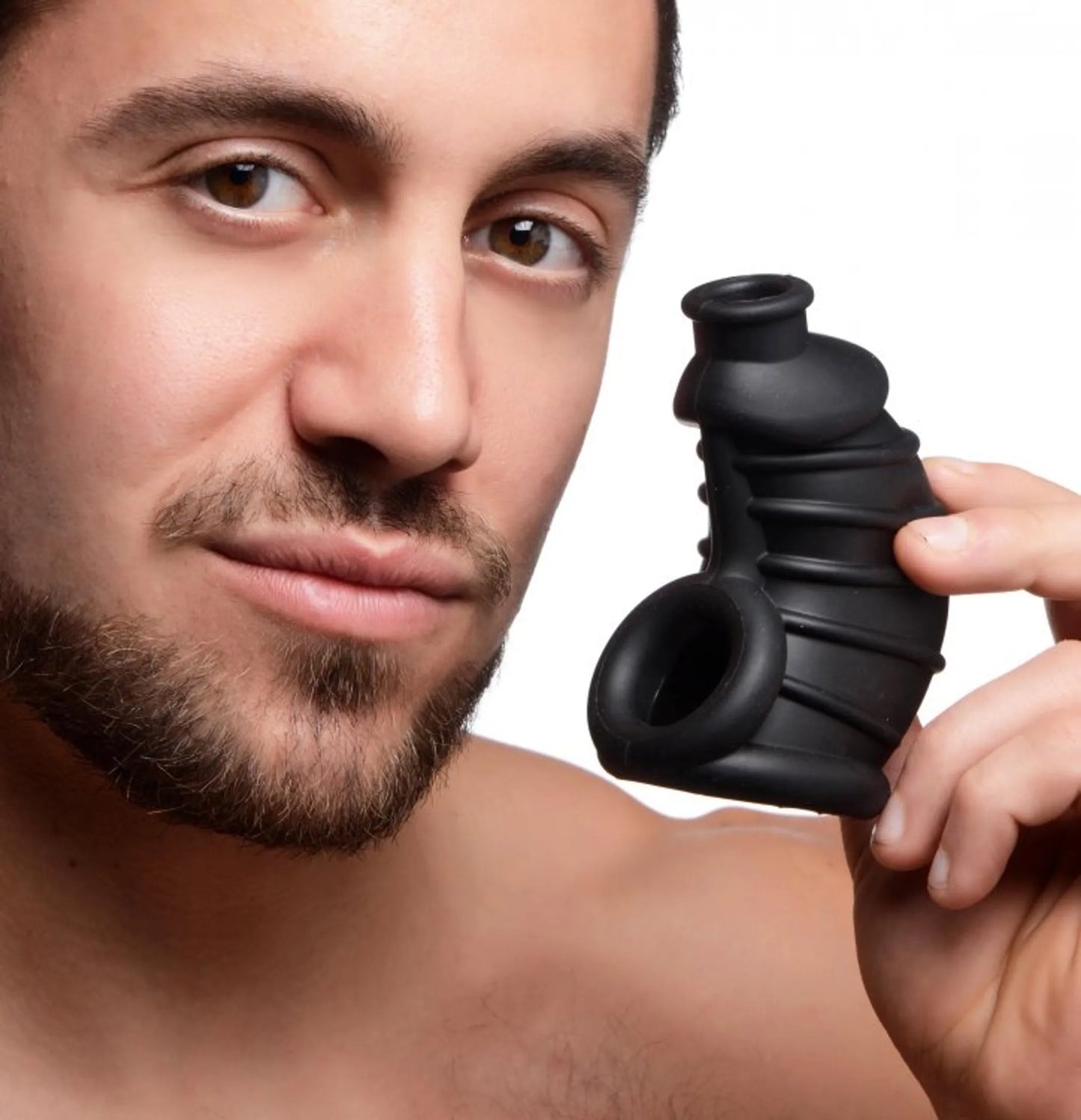 MASTER SERIES DARK CHAMBER SILICONE CHASTITY CAGE