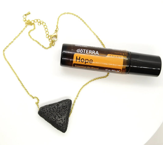 Lava Essence - Tracey Necklace SET with Hope Oil Blend
